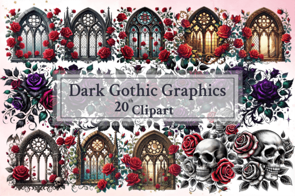 Download Dark Gothic Graphics Clipart Bundle - Gothic graphics Collection