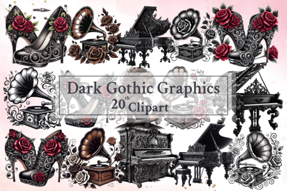 Download Dark Gothic Graphics Clipart Bundle - Gothic graphics Collection