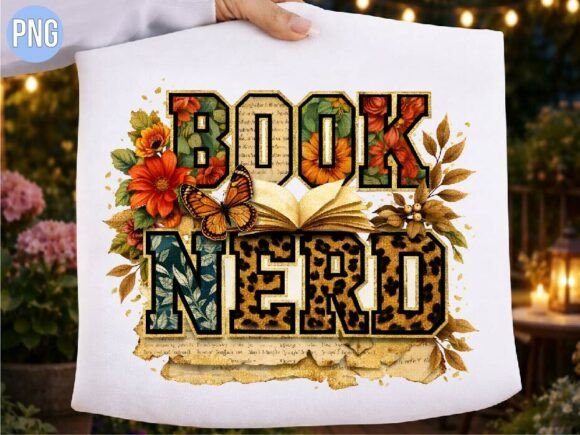 Download Vintage Floral Book Nerd Reader PNG - Png Collection